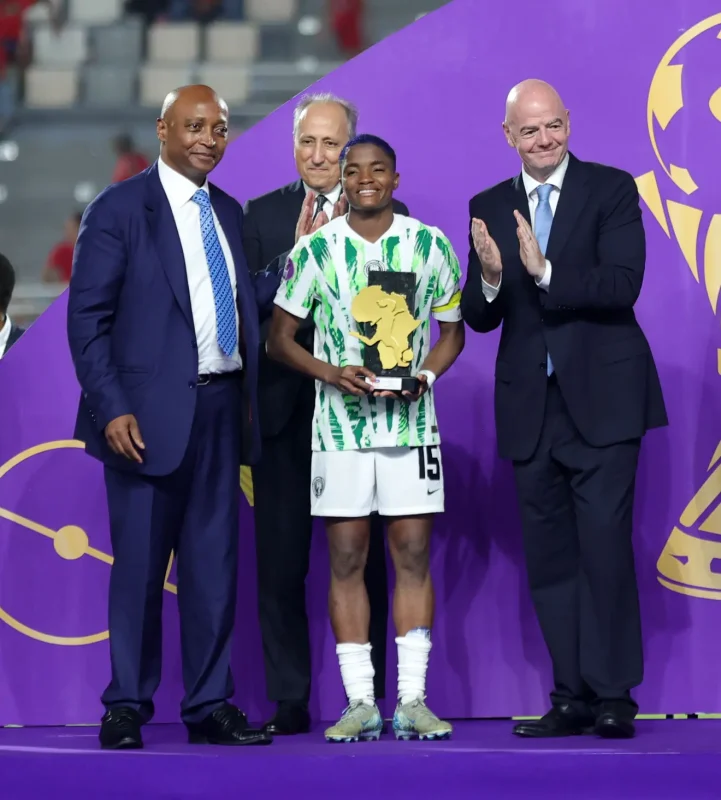 Rasheedat Ajibade is the TotalEnergies WAFCON 2024 Woman of the Tournament / Photo credit: CAF