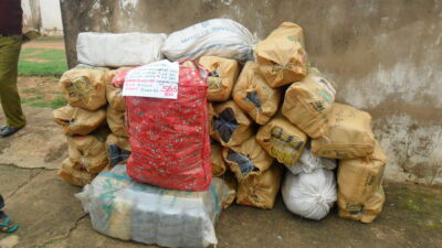 A heap of Indian Hemp seized by the NDLEA in Kano State in 2013.
